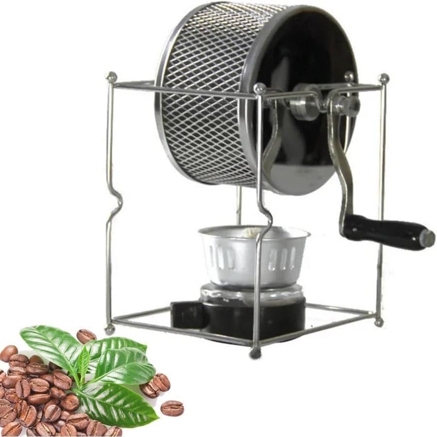 コーヒーロースター 焙煎機 コーヒー豆マシン 手回し ドラム コーヒー 焙煎器 手動 小型 コーヒー豆ロースター 焙煎器 家庭用 珈琲焙煎機