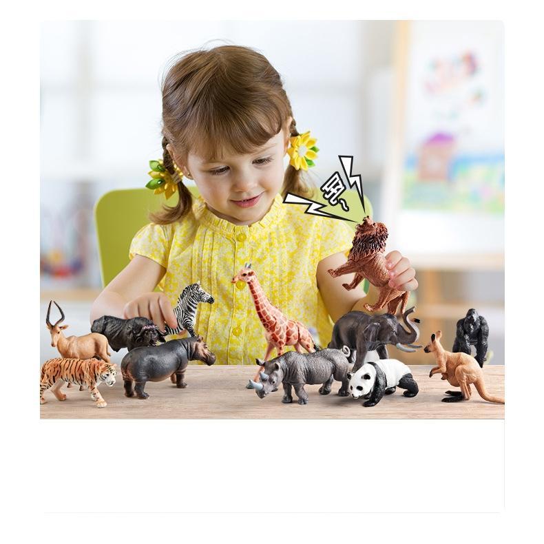 24体セット 動物フィギュア リアル ミニ おもちゃ 子供 収納ケース付き ワイルド アニマル 知育玩具 動物遊び 動物園 誕生日プレゼント